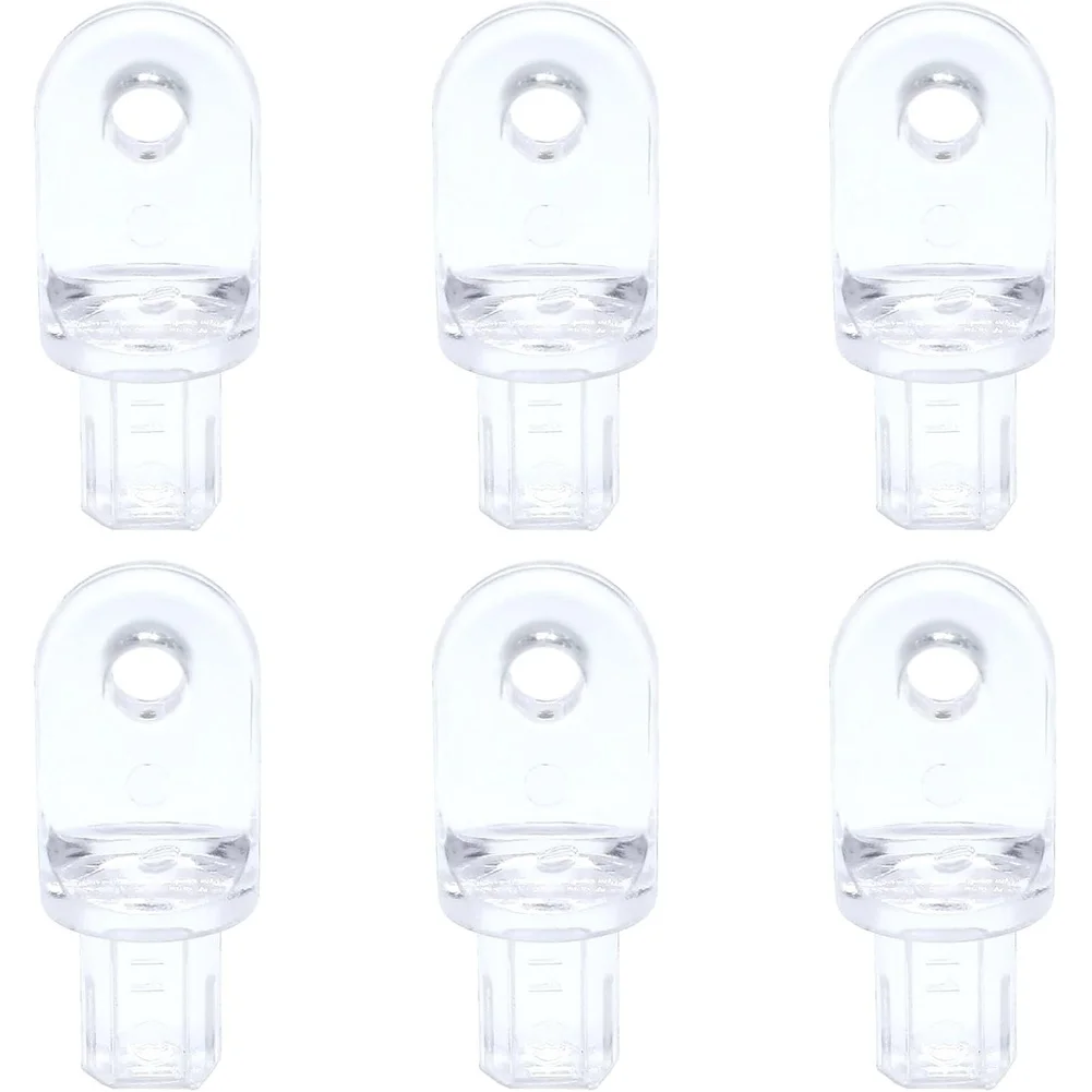 6pcs Transparent Blind Hooks for For window Curtains Tilt Rod Hangers Home Use Plastic Curtain Hook Repair Kit