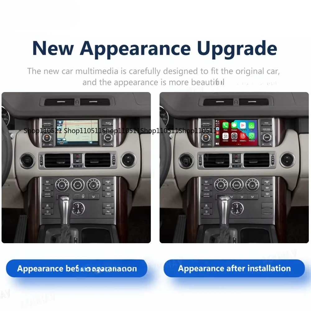 For Range Rover Sport Fashion V8 L322 Wireless Apple CarPlay Android Car Stereo Upgrade Linux Decoder Box Mirror Link