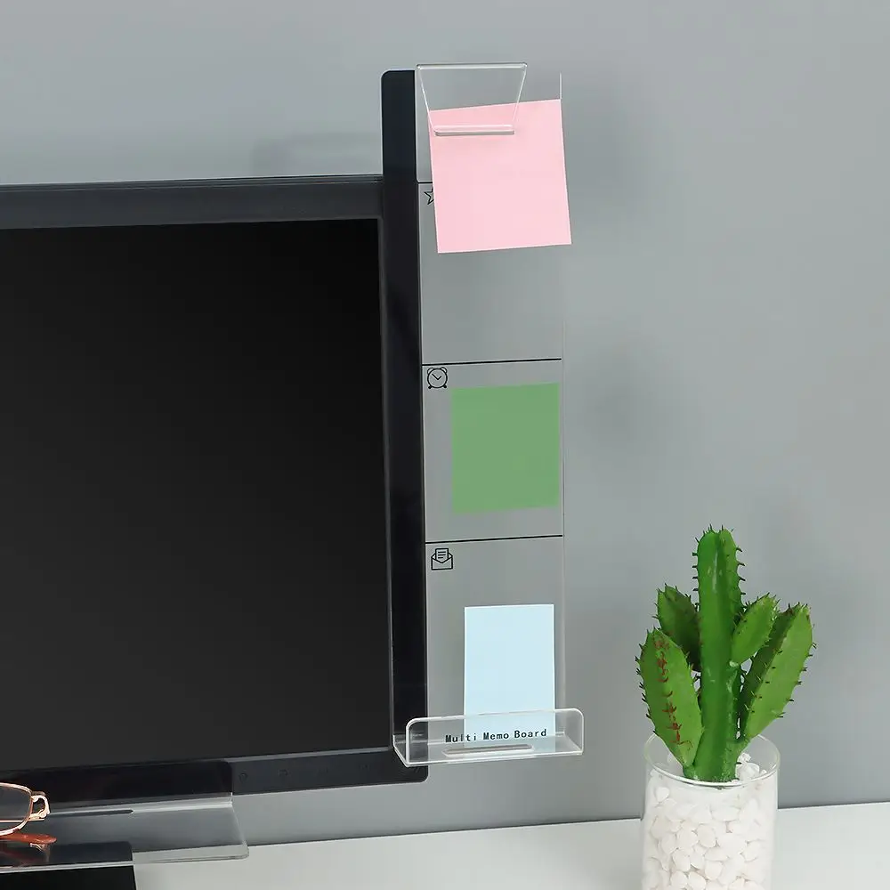 حامل هاتف أكريليك، صندوق بطاقات الاسم، شاشة عرض منظمة سطح المكتب، لوحة رسائل، مشبك مذكرة #3