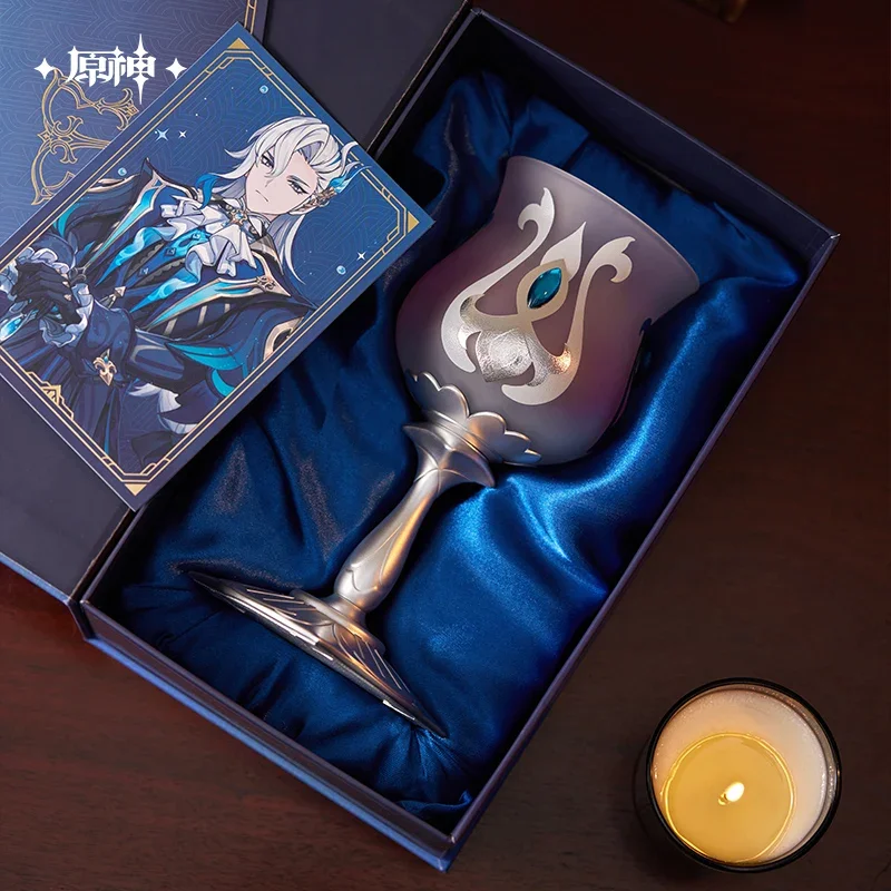 

Official Anime Genshin Impact Neuvillette Cosplay Cartoon Accessory Pokal Goblet Ornament Standing Cup Package Mascot Souvenir