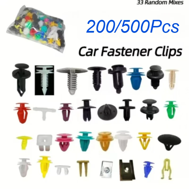 200/500pcs Universal Hybrid Car Bumper Engine Expansion Rivet Door Trim Panel Snap