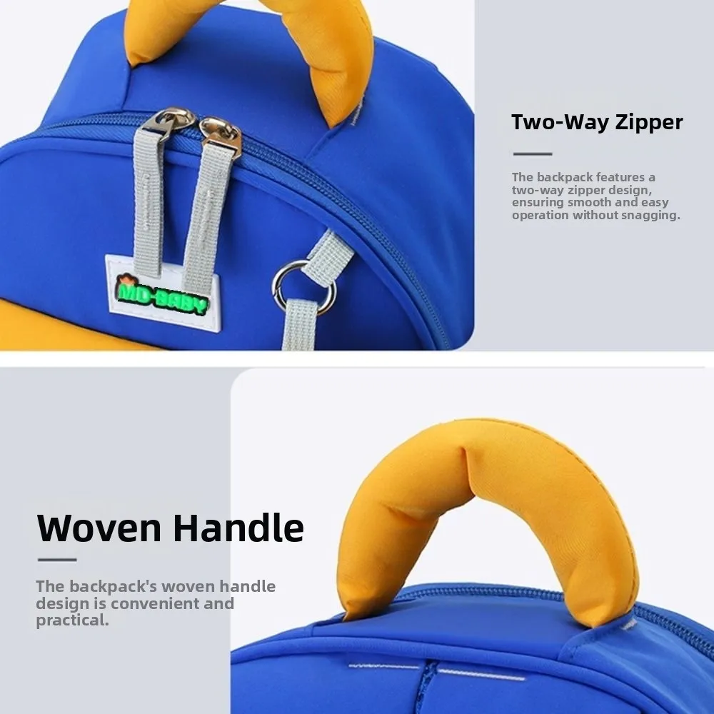 

Рюкзак для детского сада с животными принтами, регулируемые лямки, застежка-молния, мультяшный дизайн, большая вместимость, водонепроницаемый