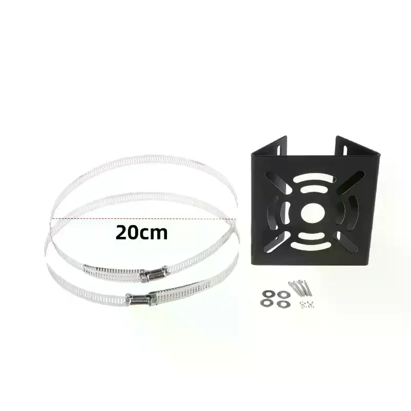 Universal Joint Pole Column Holding Monitoring Bracket Camcorder Back Stand Iron Hoop Plate Street Light Pole Mount Holder 1 Set
