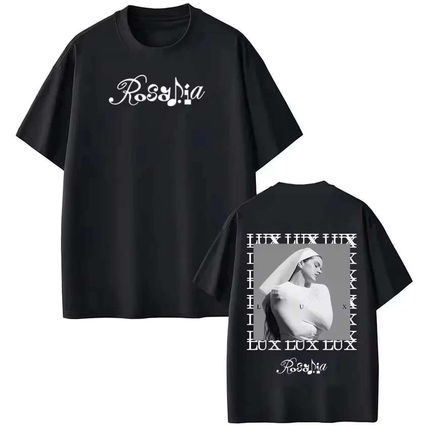 Singer Rosalía LUX Album 2026 Tour Print Unisex Fashion Short Sleeve Cotton Summer Retro Aesthetic Women And Men T-Shirt