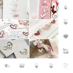 2025 New Arrival Valentine's Day Heart Series Metal Cutting Dies Scrapbook Paper Diy Craft Knife Mould Blade Punch Stencils