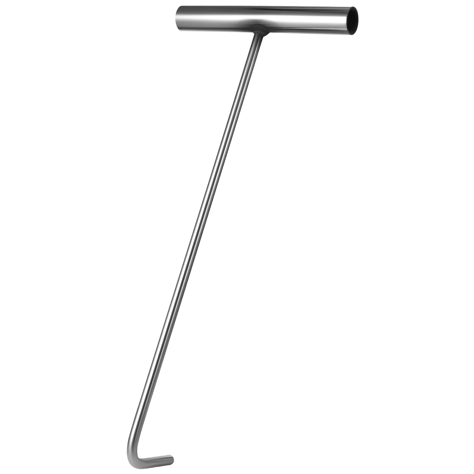 

Stainless Steel T-hook Manhole Cover Lifter Tool Trampoline Towel Metal Spring Pull Shaped Door
