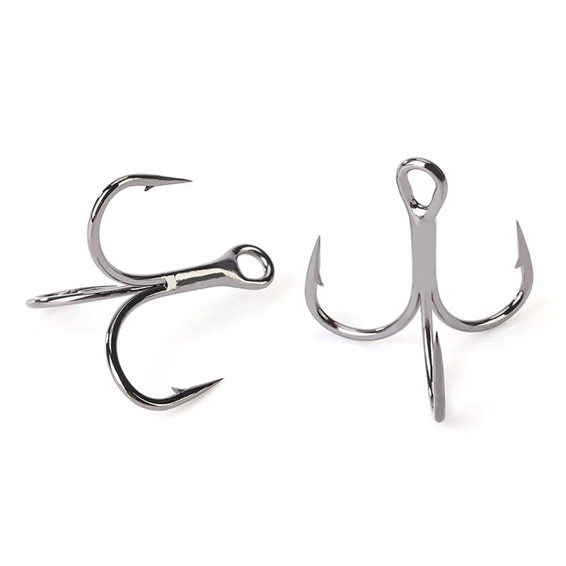 200Pcs Treble Hooks 18#-3/0# Saltwater Fishing Hooks High Carbon Steel Fishhooks High Strength Fishing Equipment Tackle Pesca