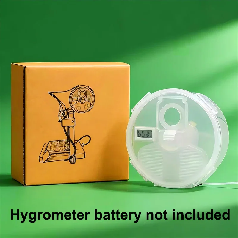 Luchtdichte, aan de muur gemonteerde filament droogbox met temperatuur- en vochtigheidsmeter, soepele toevoer voor opslag van 1KG 3D-printerfilament.