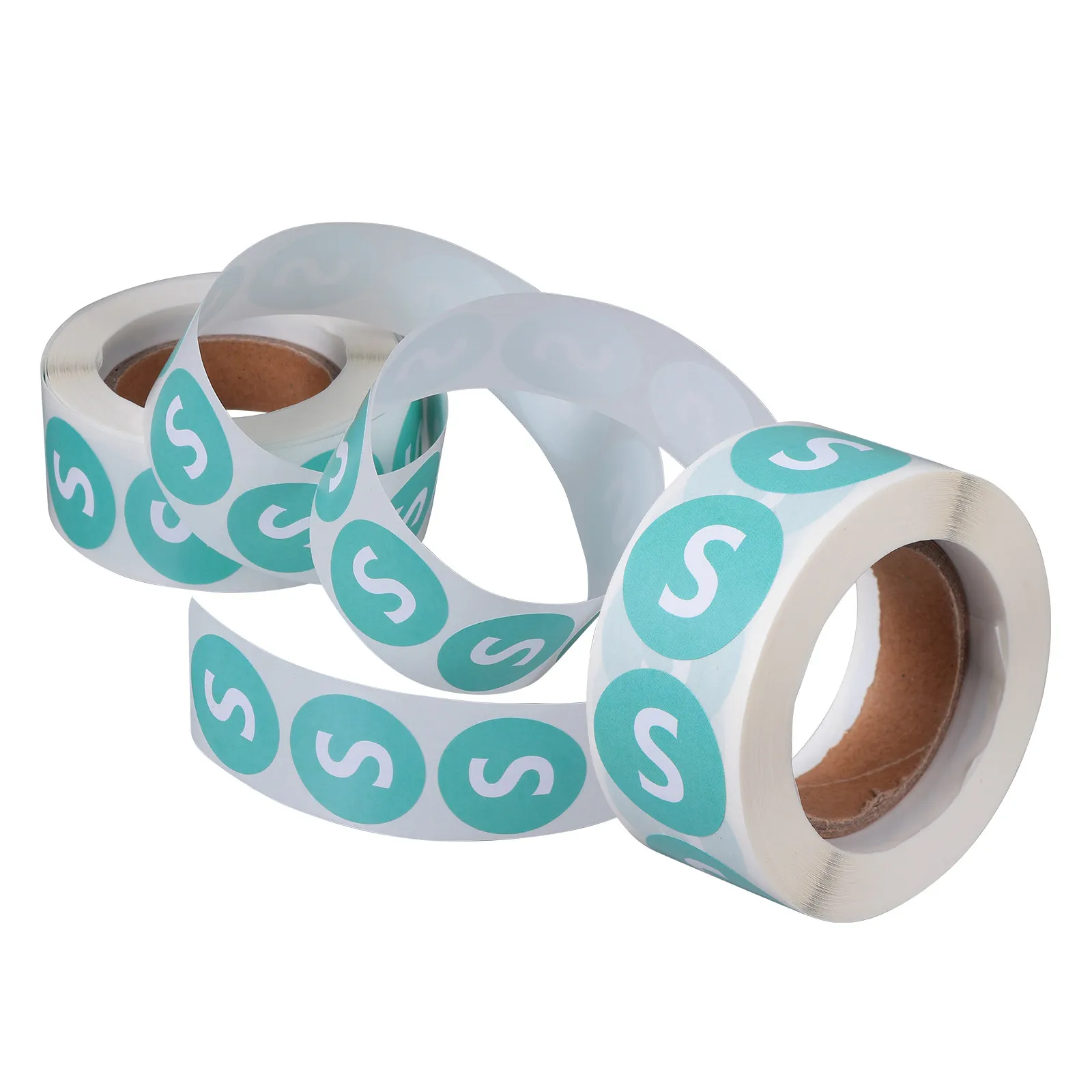 2 Roll Round Clothing Size Sticker Label Premium Multi-Functional Size Sticker Safe and for Clothes Displaying