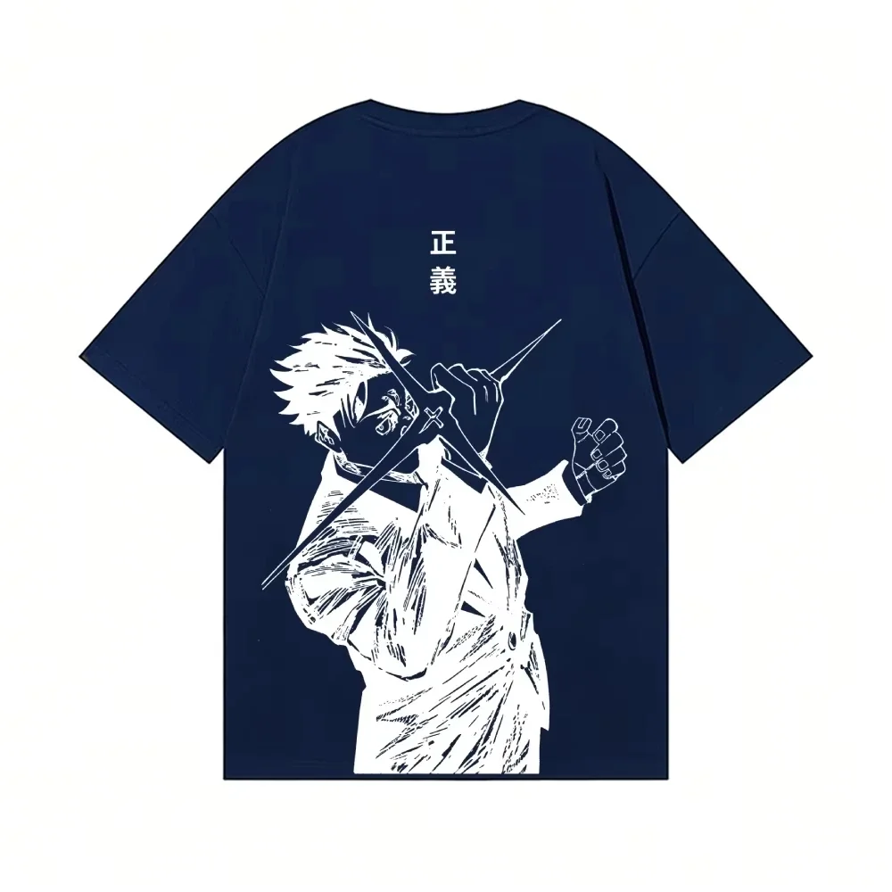 Jujutsu Kaisen Hiromi Higuruma Back Art pure Cotton T-shirt High-quality Streetwear Men's and Women's 2026 new Short-sleeved top