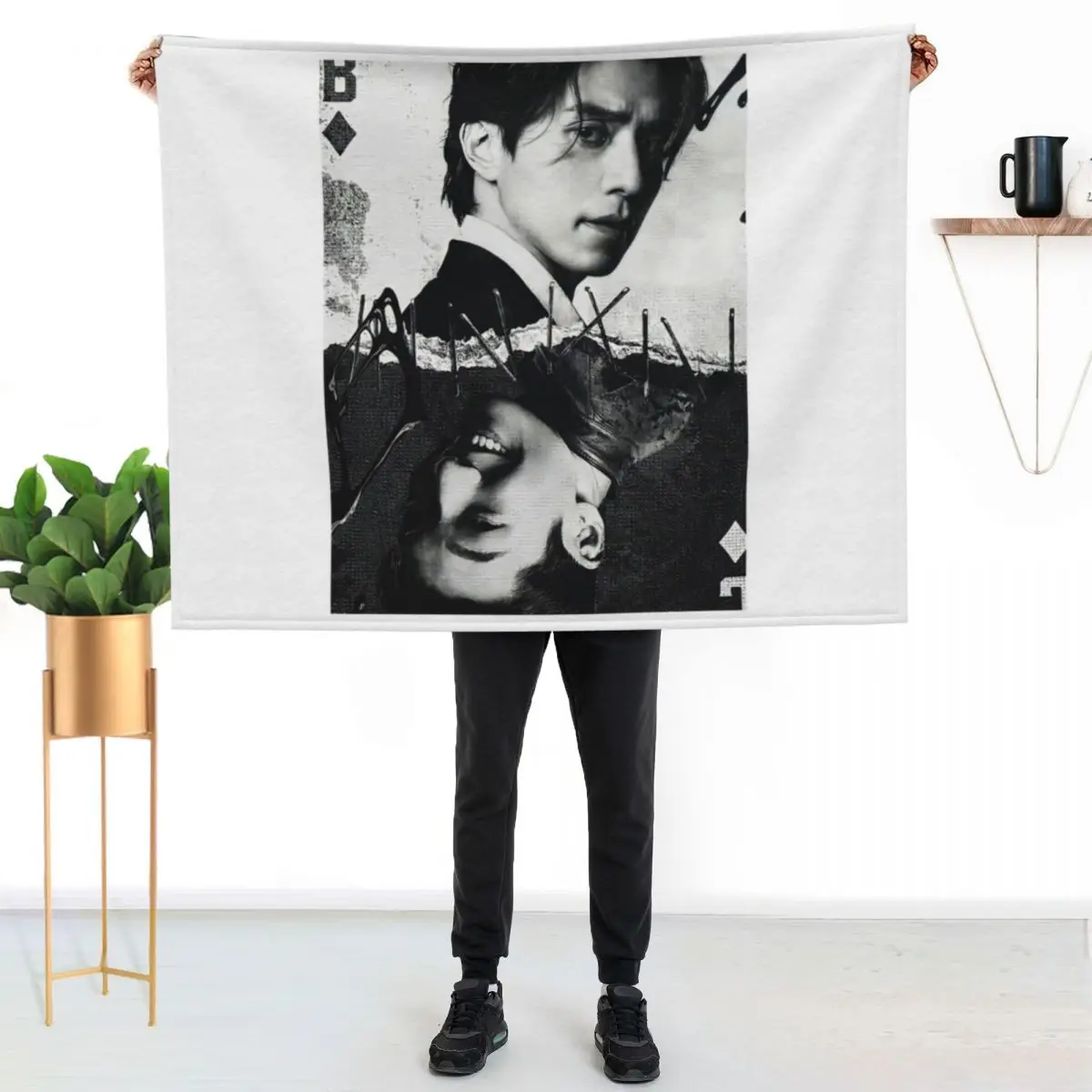 Bad and Crazy Kdrama - Lee Dong-Wook n Wi Ha-Joon-movie star Throw Blanket Cute Single Summer Beddings Bed Vintage Blankets