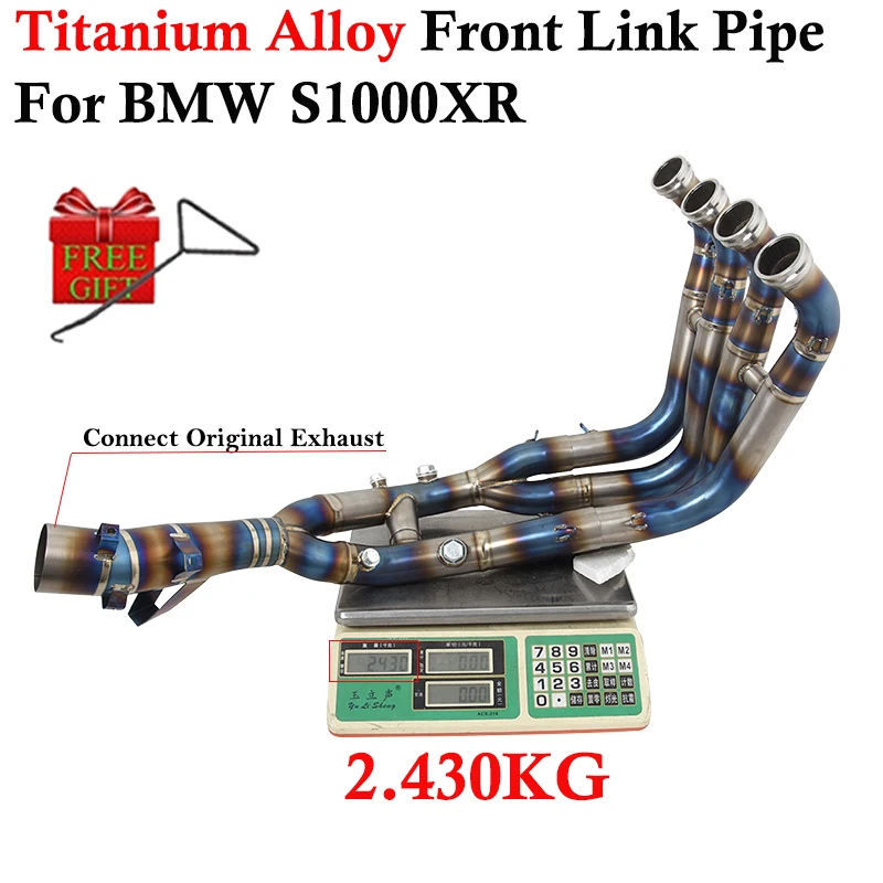 Titanium Alloy Front Link Pipe For BMW S1000XR S1000 XR 2020 2021 2022 Motorcycle Exhaust Full Systems Escape Modify Mufller