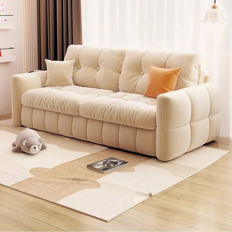 أرائك غرفة المعيشة البيضاء المصممة كبيرة الحجم كلاسيكية ناعمة أرائك غرفة المعيشة أثاث حديث من الشمال Divano Moderno للمنزل #1