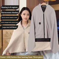 Portable Wearable USB Electric Heated Blanket 3 Heating Levels Washable Heating Lap Blanket Warm Shawl Winter