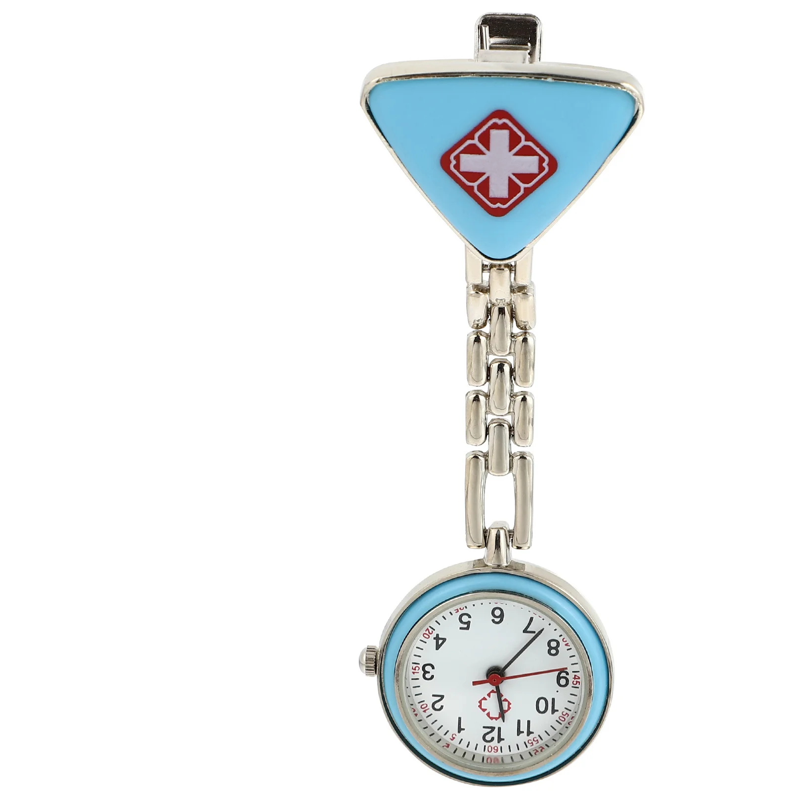 

1Pcs Quartz Nurse Pocket Hanging Watch Waterproof Clip-on Watch Lightweight Durable for Medical Use