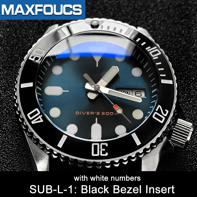 Luminous Sloped Ceramic Bezel insert Slopping bezel 38*30.6mm For SXK007 MOD watch parts