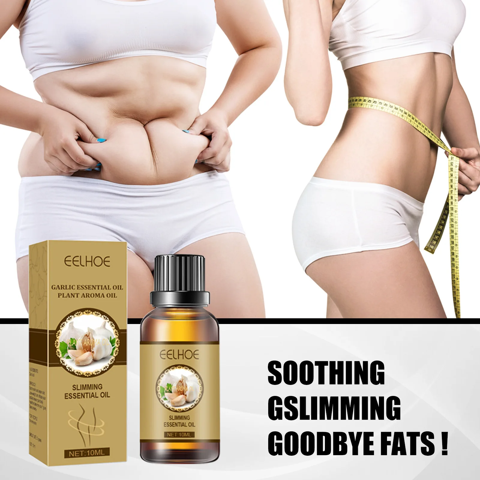 Thin Waist Essential Oil Promote Metabolism Reduce Belly Cellulite Arm Leg Fat Burning Body Shaping Slimming Ginger Massage Oil