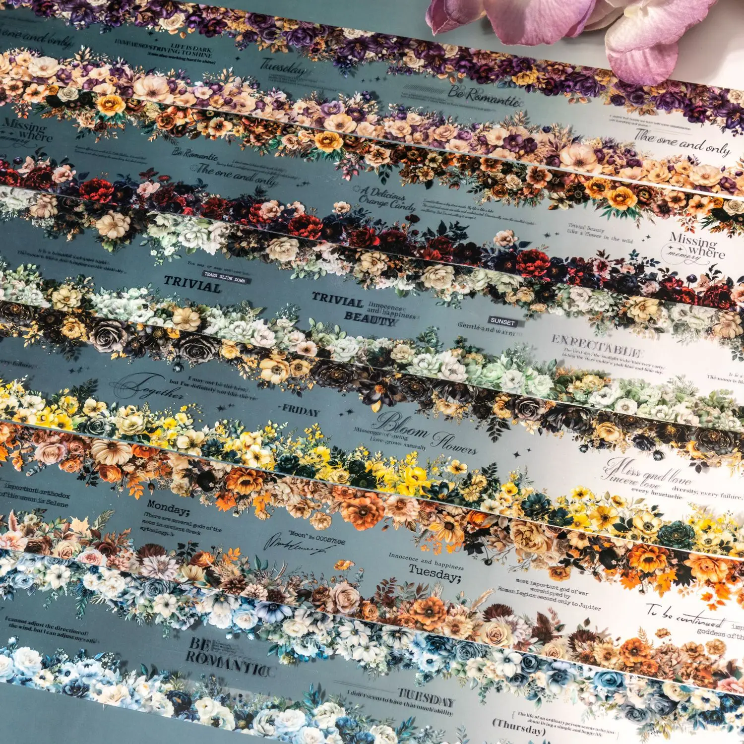 10pcs-1lot-decorative-adhesive-tapes-flowers-blooming-in-the-dark-night-junk-journal-diy-japanese-masking-scrapbooking-stickers