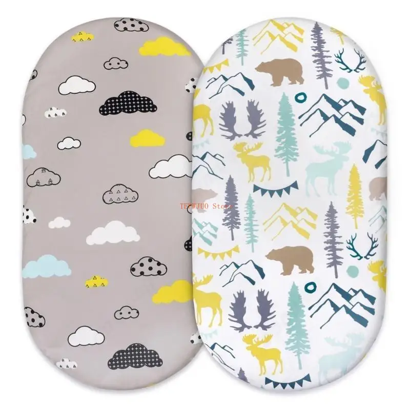 مجموعة U50F مكونة من قطعتين من ملاءات سرير الأطفال الملائمة عالميًا لغطاء تغيير الحوامل