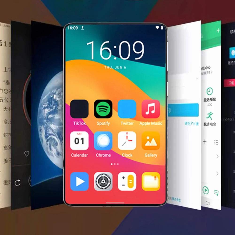 Для Android 11.0 MP3-плеер 4,0-дюймовый сенсорный экран Аудиоплеер Электронная книга MP3-плеер Мини-музыкальный плеер для путешествий на открытом воздухе