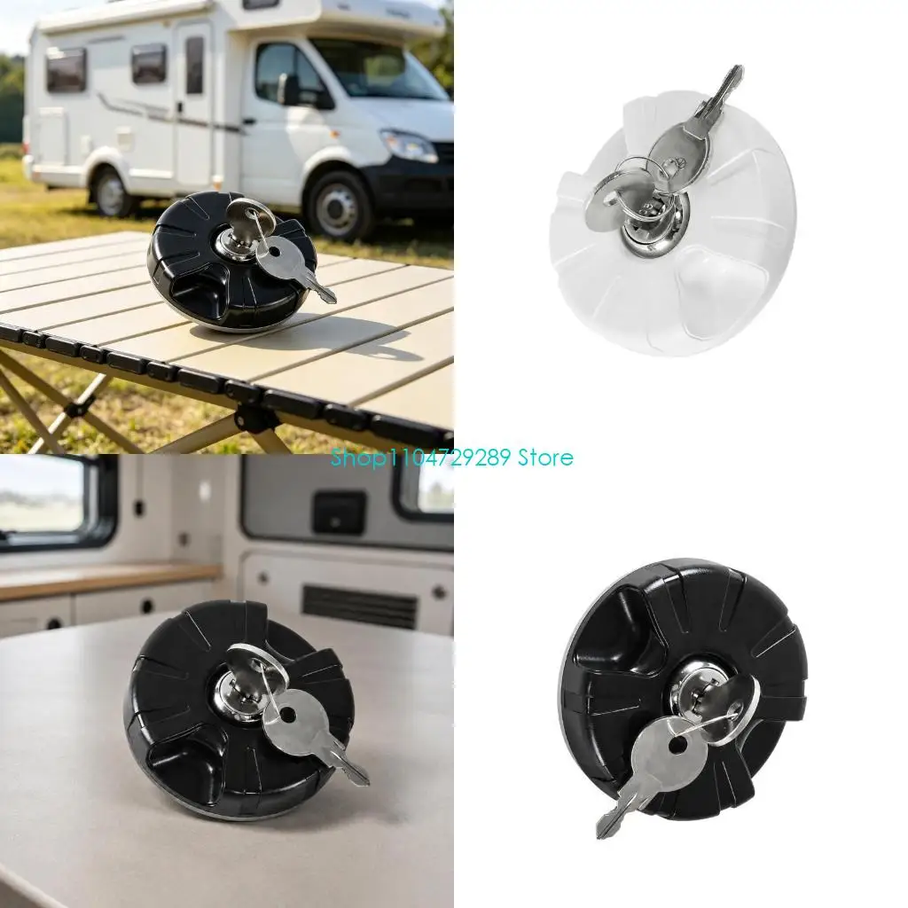 D8KE Lockable Recreational Vehicle Water Fill Cap with Built-In Lock and 2 Keys for Motorhomes Filling and Replacement