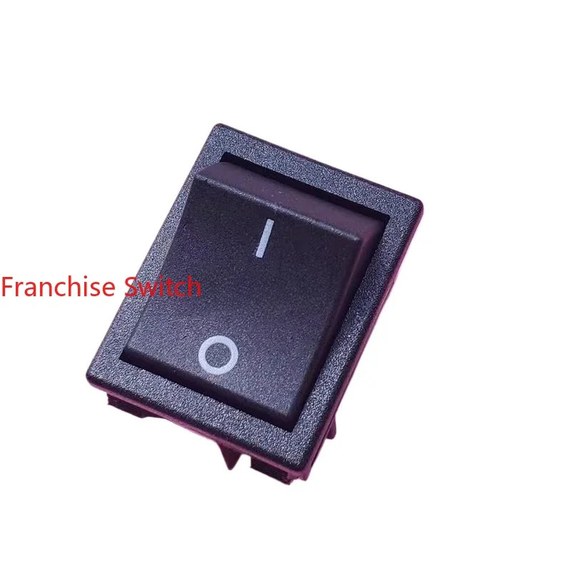 

10PCS Rocker switch R210 four feet two gears black 16A 32X25 silver touchpoint