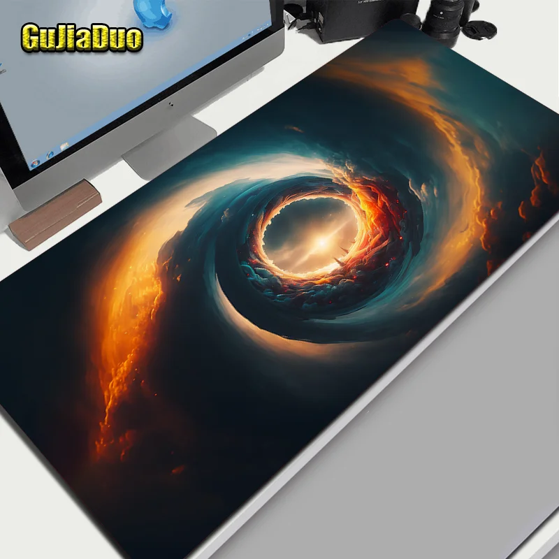 

900x400mm Large Size Vortex Pattern Mouse Pad Notebook Keyboard Table Pad Waterproof Non-slip Art Mousepad Gamer Cabinet Carpet