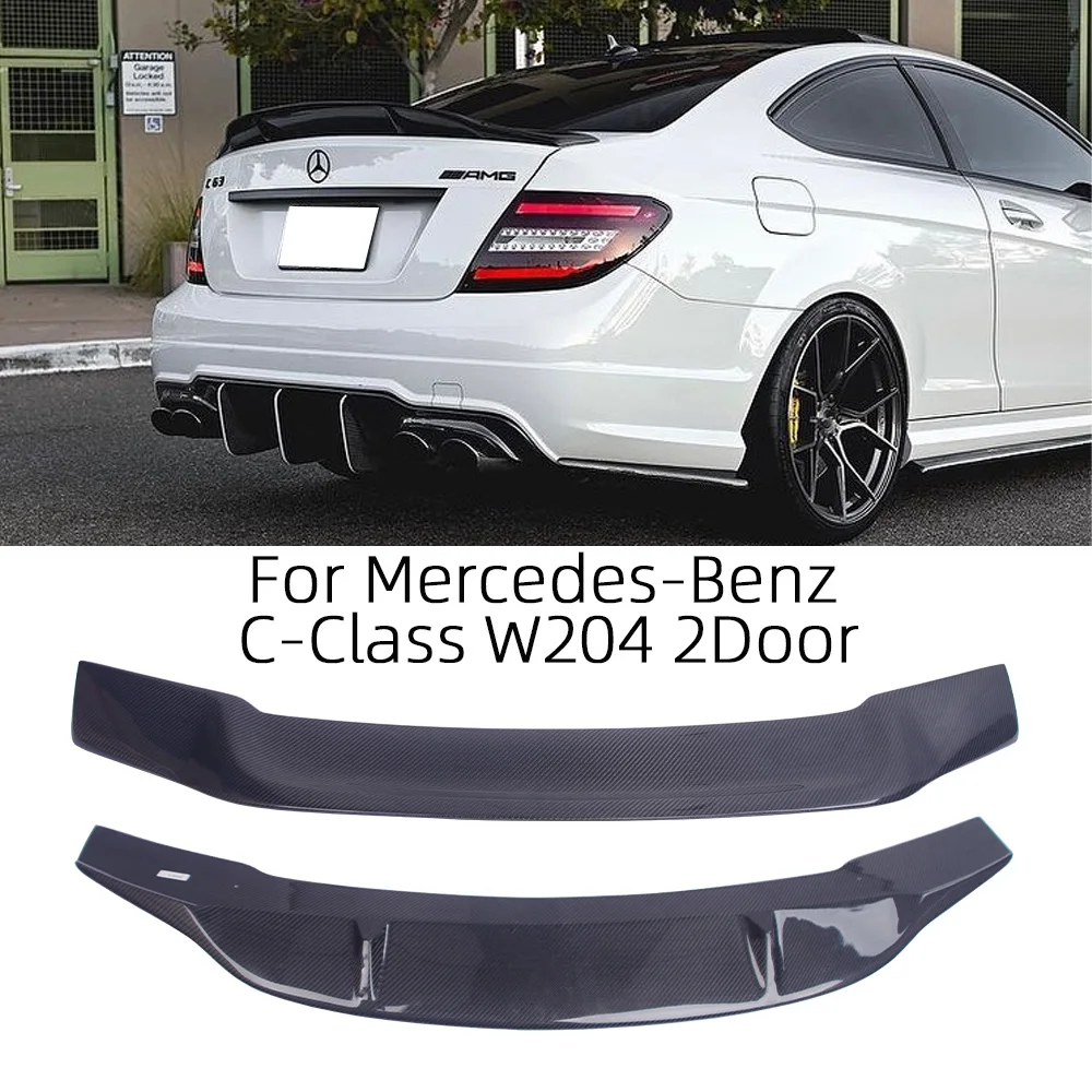 

For Mercedes-Benz C-Class W204 C204 2Door Coupe R Style Carbon Fiber Rear Spoiler Trunk Wing 2012-2015 FRP honeycomb Forged