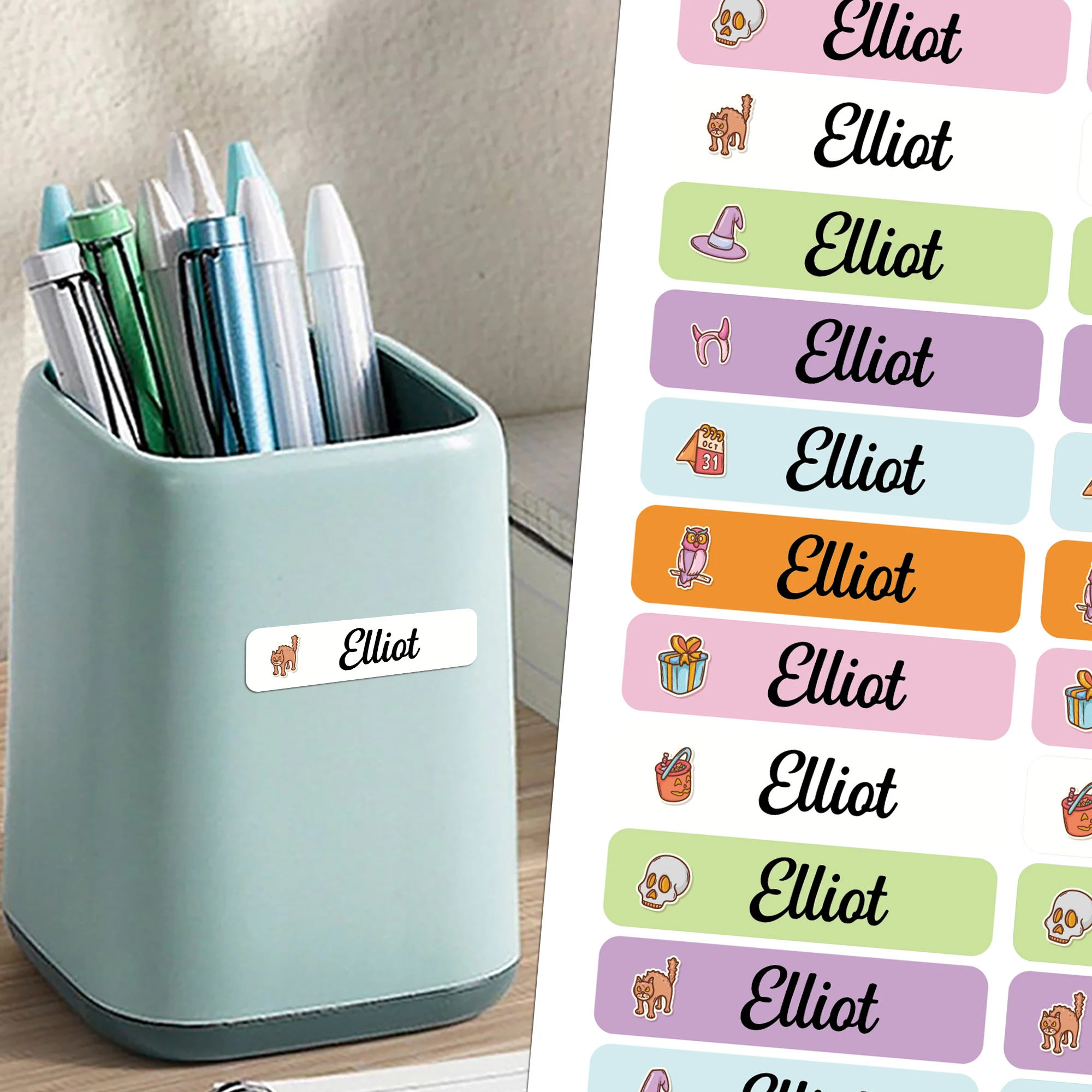 42/84/126pcs gift Custom Tag Personalized Name Stickers Customized Tag Name Label Textbook Stickers For Office Supplies