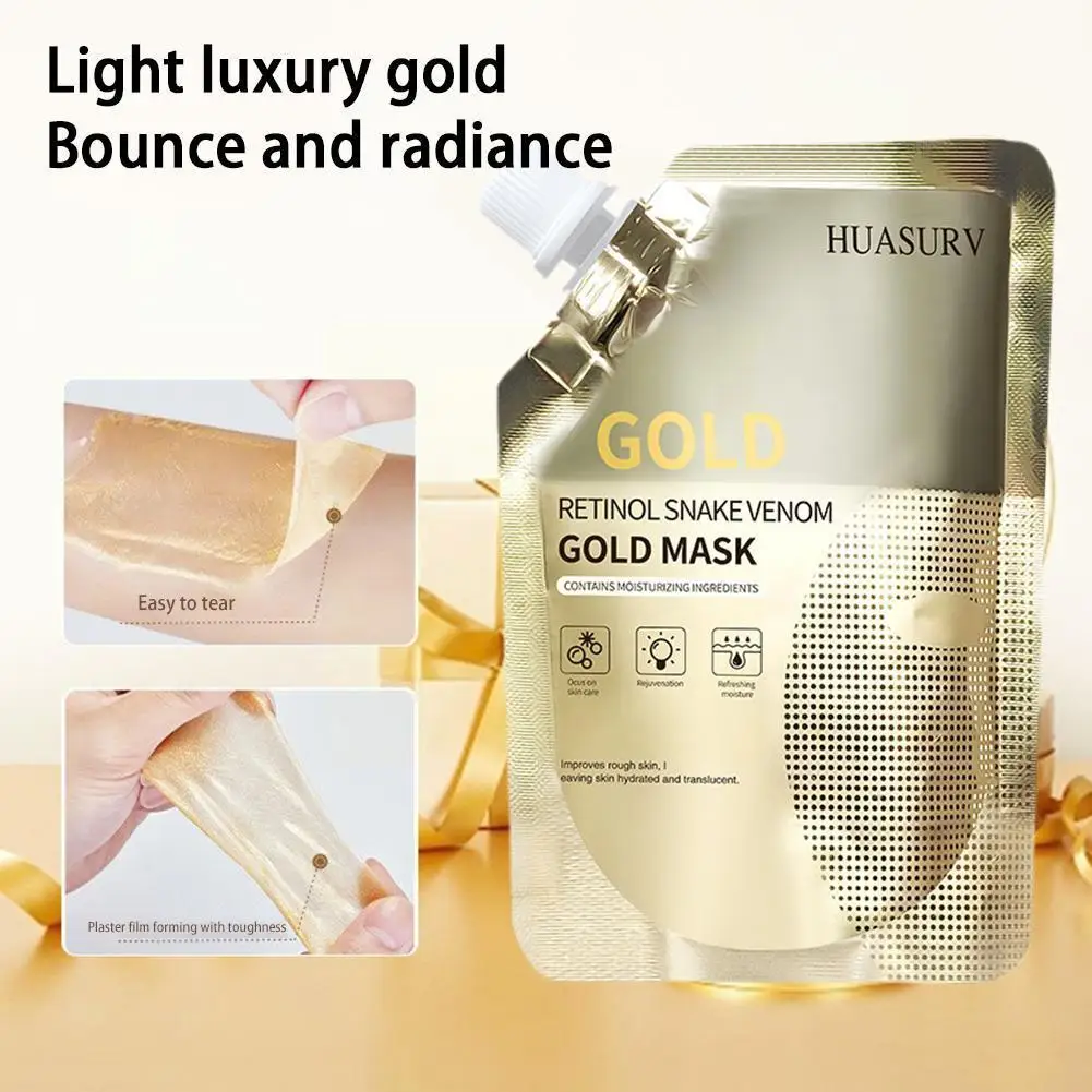 

Retinol Peptide Gold Mask Moisturizing Moisturizing Anti-aging Control Skincare Mask Clear Oil Care Ski O0W3