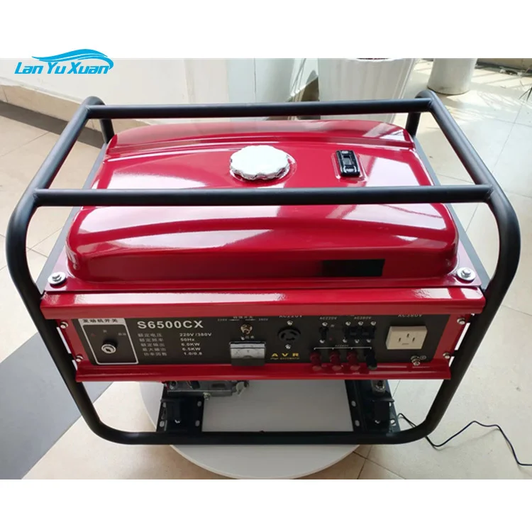 S6500CX 220V 50HZ Recoil Start Dual Fuel GX390 Engine 6KW Open Frame Type Portable  Inverter Generator