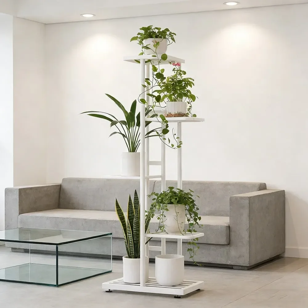 

BestSelling Plant Stand Five Tiers With Six Slots, Suitable For Both Indoor And Outdoor Use. Crafted From 100 Pure Iron With A