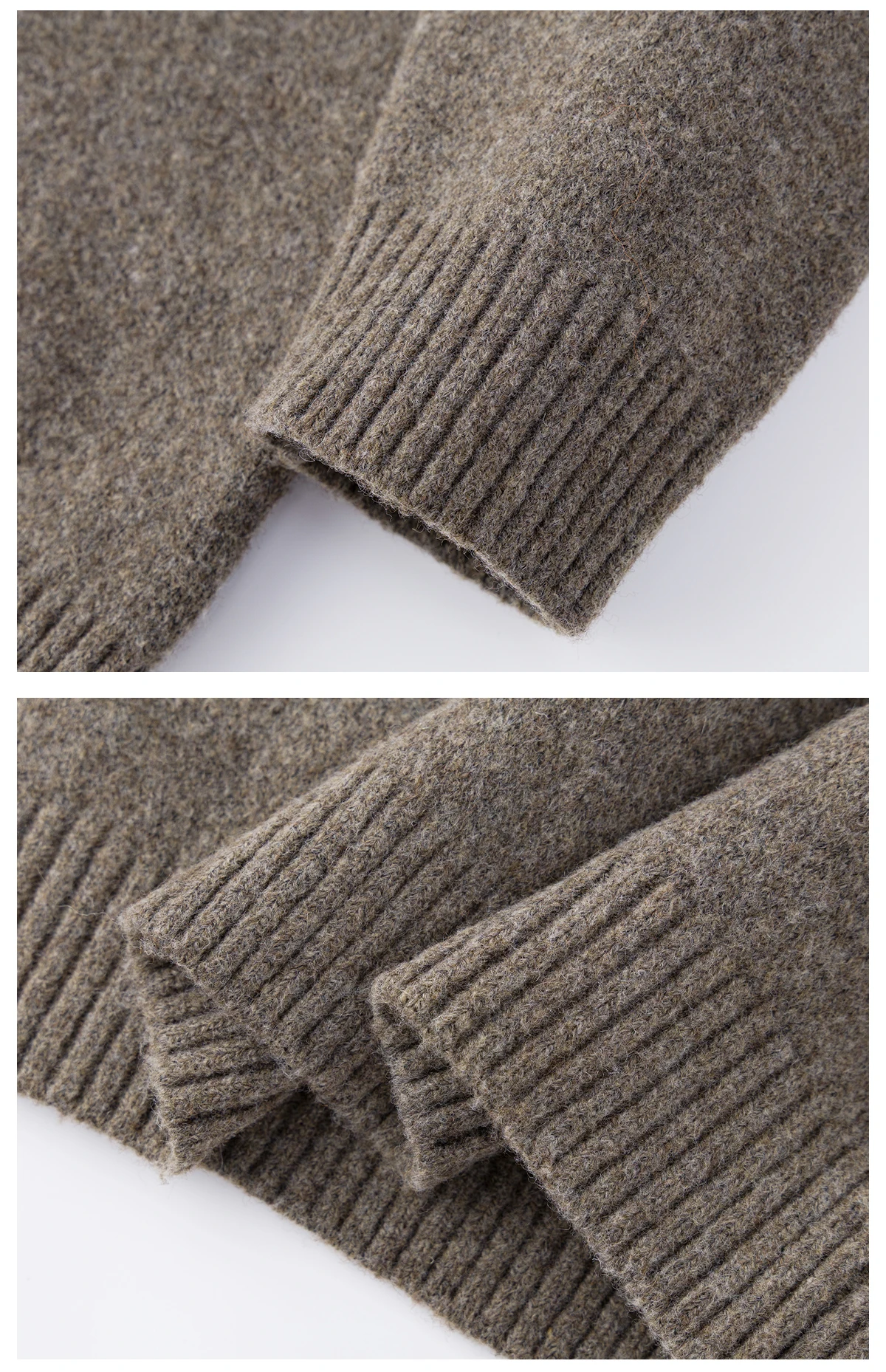 Japanese Style Simple Turn-Down Collar Gray Fake Two-Piece Sweater for Men Autumn Winter New Casual Versatile Brown Knitwear