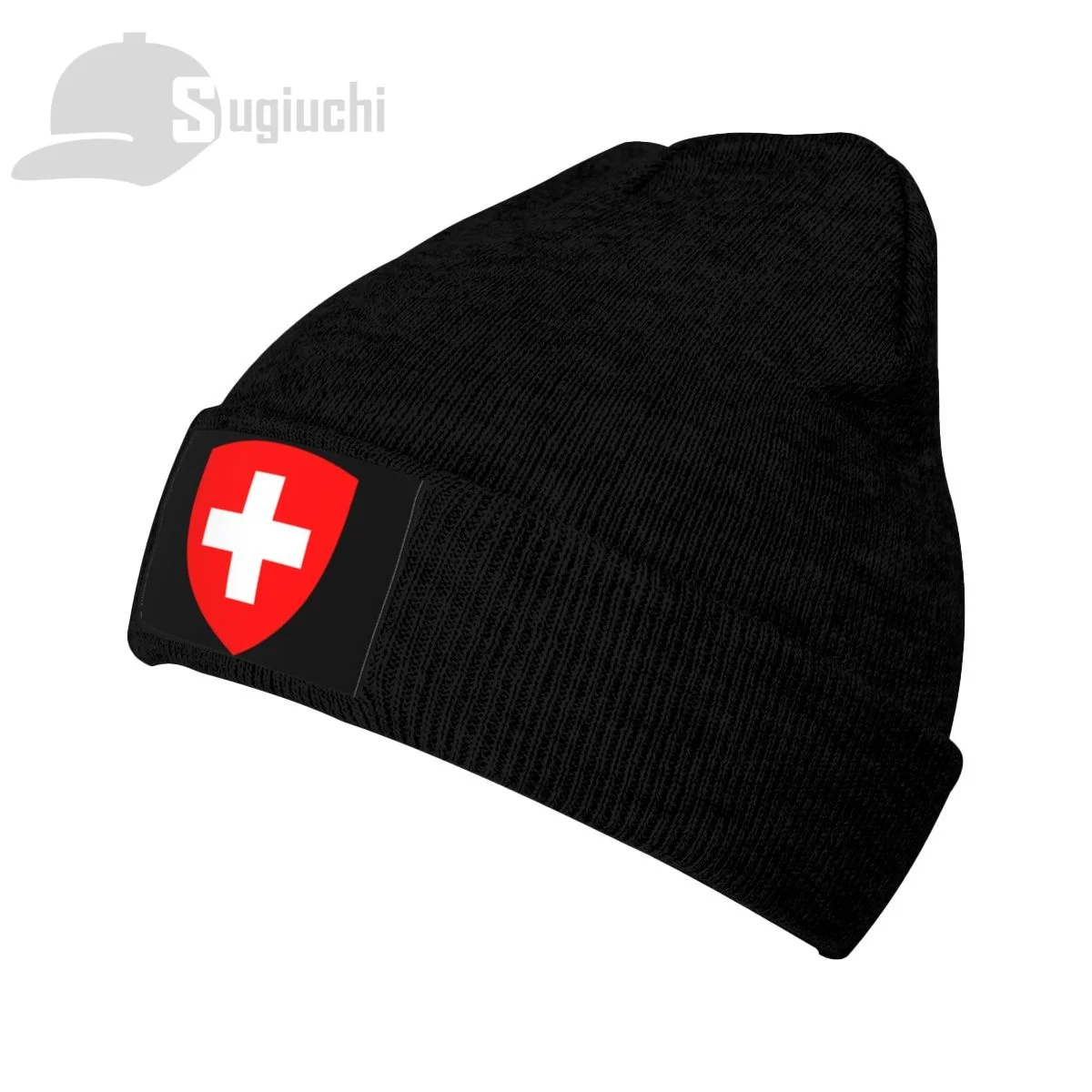 

Emblem Of Switzerland Country Top Print Men Women Unisex Knitted Hat Winter Autumn Beanie Cap Warm Bonnet