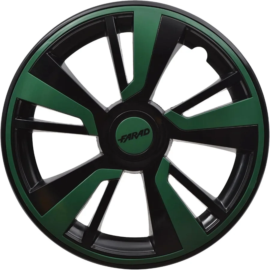 

Black with Green Hub Caps 16 Inch Set of 4 Tapas para Rines 16 Premium Wheel Covers 16 Inch R16 Rim Cover Set Snap On Durable C