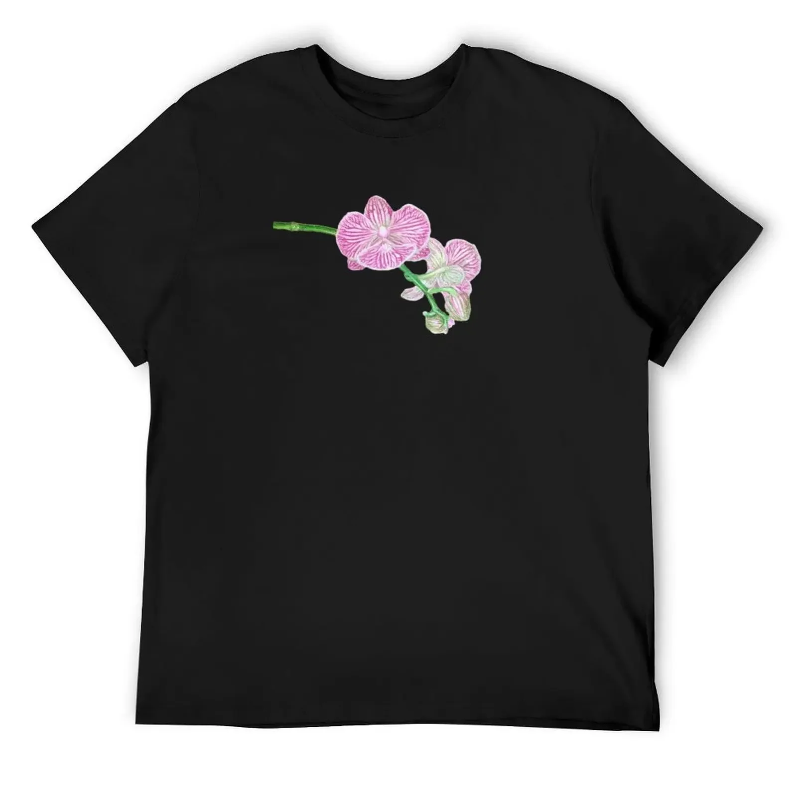 Color Pencil Pink Orchid Flower T-Shirt custom shirt sublime blue archive custom t shirt clothing for men