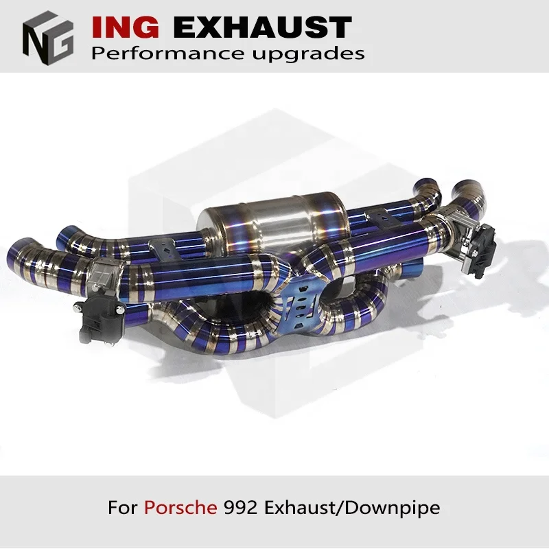 for  ING Catback Turning Valve Titanium Alloy for Porsche 992 2019+ 911 992 Carrera 3.8T S Targe 4S Exhaust Car Accessories