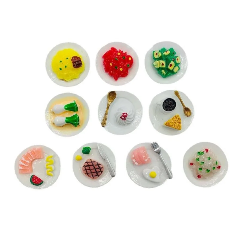 10pcs Kawaii Cute Bread Egg Breakfast Resin Simulation Model Dollhouse Miniature Kitchen Decoration Doll House Decor Accessories view 6