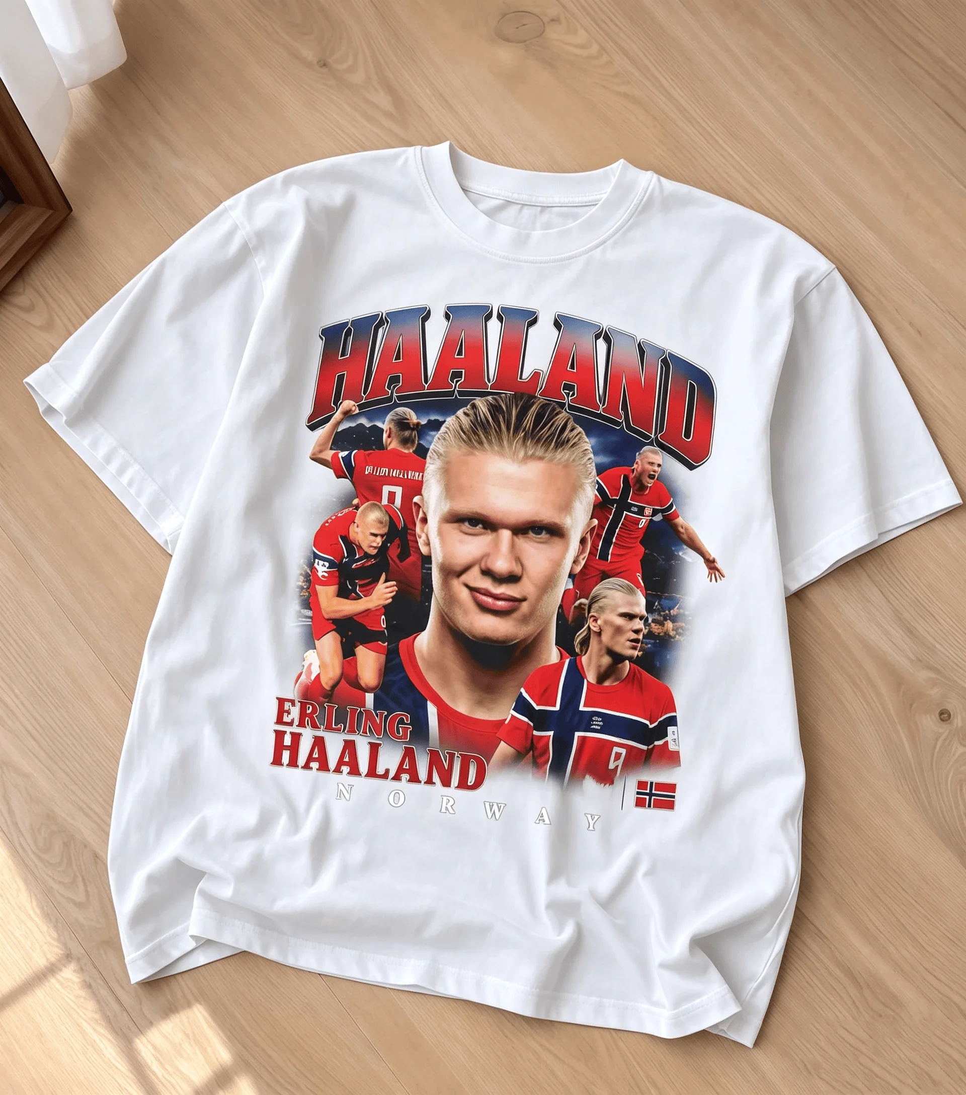 Erling Haaland Funny Jersey Norway Fan Gift T-shirt Retro T-shirt 2026 Summer Men Women Cotton Oversized T-shirt Street Wear Y2K