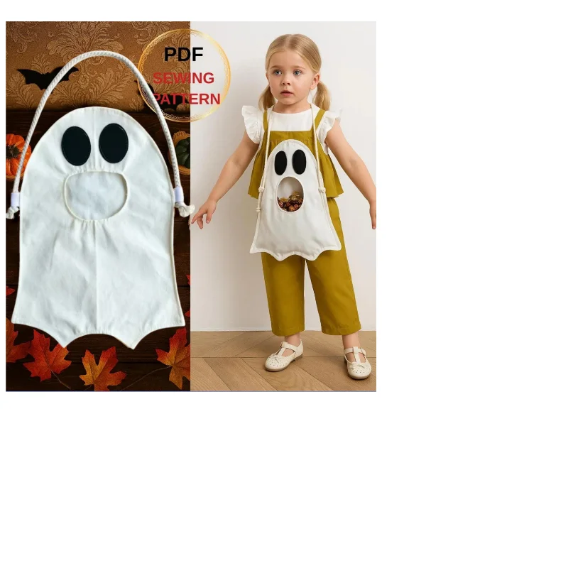 

Halloween Ghost Bag Pattern Diy Children's Candy Storage Bag