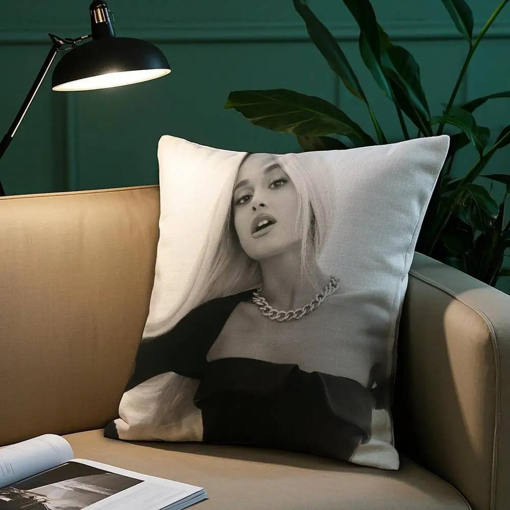 A-Ariana Grands Pillow Case Short Plush Print Cushion Cover Square Throw Pillow Covers Sofa Home Decor