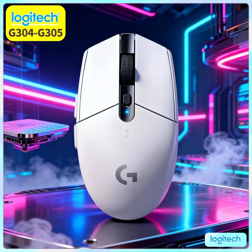 Logitech G305 Gaming Mouse With LIGHTSPEED, 12000 DPI HERO, 6 Programmable Buttons, 250H Battery, 99G, 1Ms Lag-Free, PC Mac