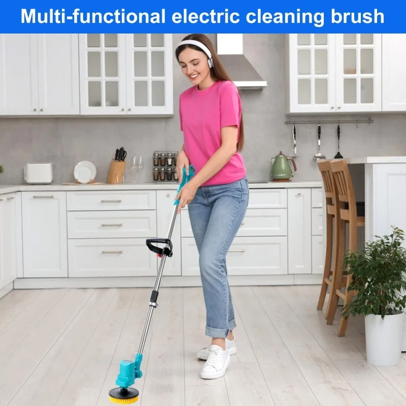

Heimerdinger Cordless Cleaning Brush Multi-Surface Adjustable Speed 60dB Quiet Interchangeable Brush Heads, No battery