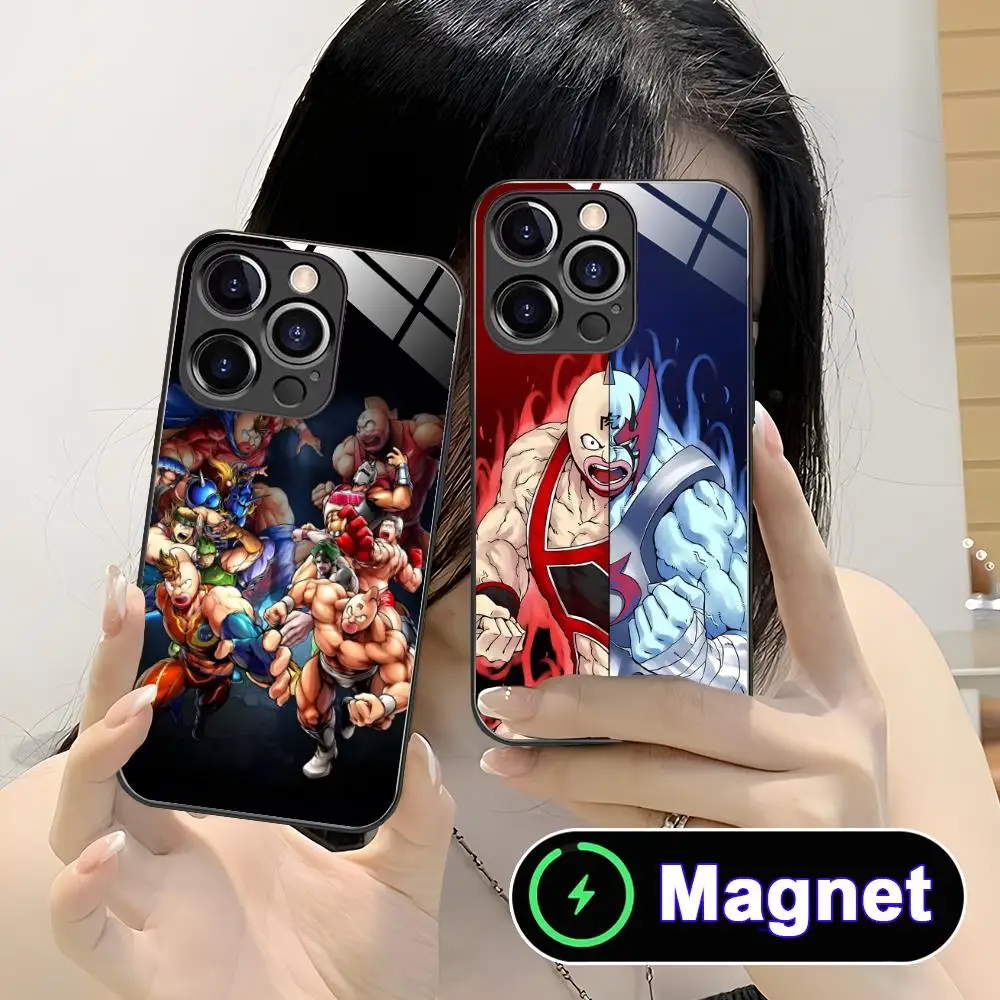 

Anime Kinnikuman Phone Case for iPhone 17 16 15 14 13 12 11 Air Pro Max Plus Mini Glass Magnet Cover
