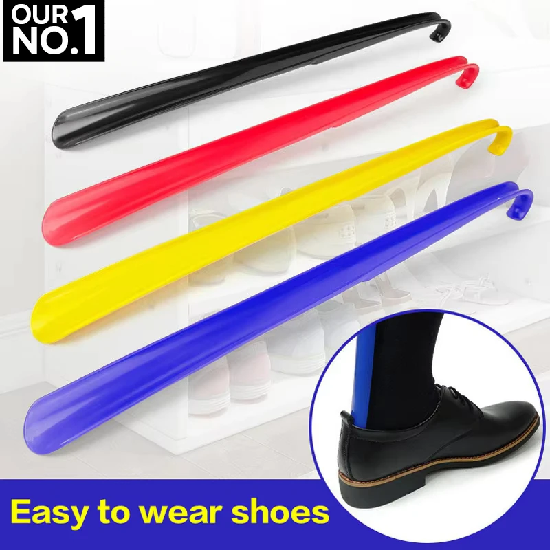 

1-10PCS 48cm Easy To Use Plastic Long Handle Shoes horn Artifact Pull Pumping Shoes Professional Women Men Shoe Horn Shoes Spoon