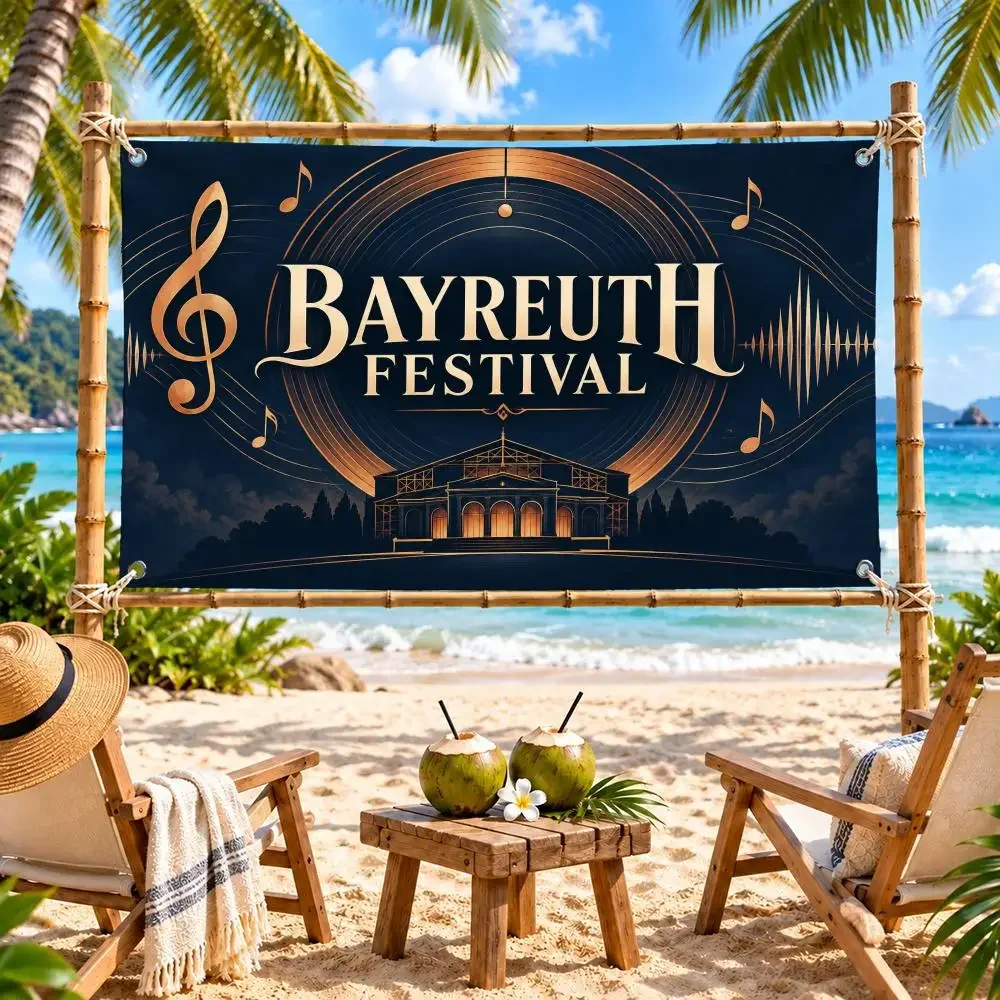 Bayreuth Classical Opera Music Festival Flags Polyester Digital Printing Banner for Wall Art Out Door Decoration