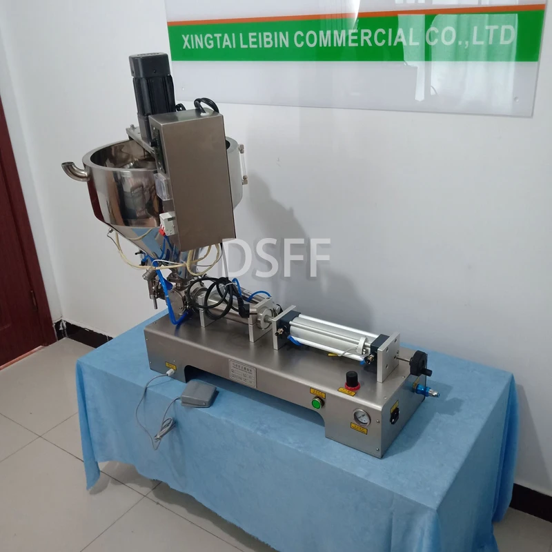 Semi Automatic Heating And Stirring Cosmetic Cream Sauce Filling Machine Cream Honey Quantitative Packaging Machine