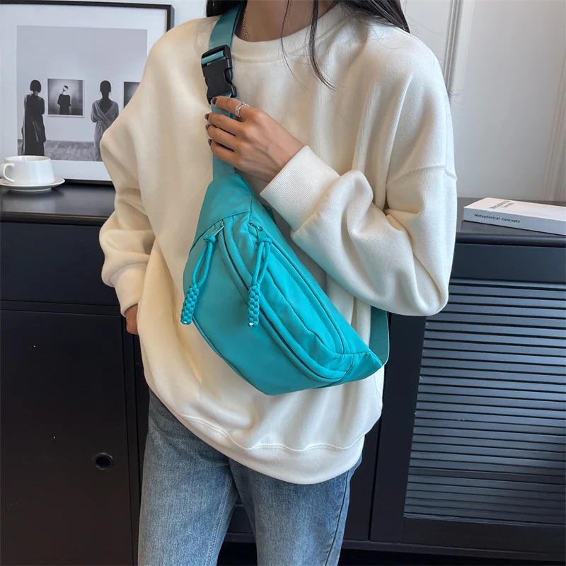 High Quality Canvas Chest Bags for Women 2023 Casual Large Capacity Crossbody Bag Cute Couple Waistpack Fashion Unisex Belt Bag