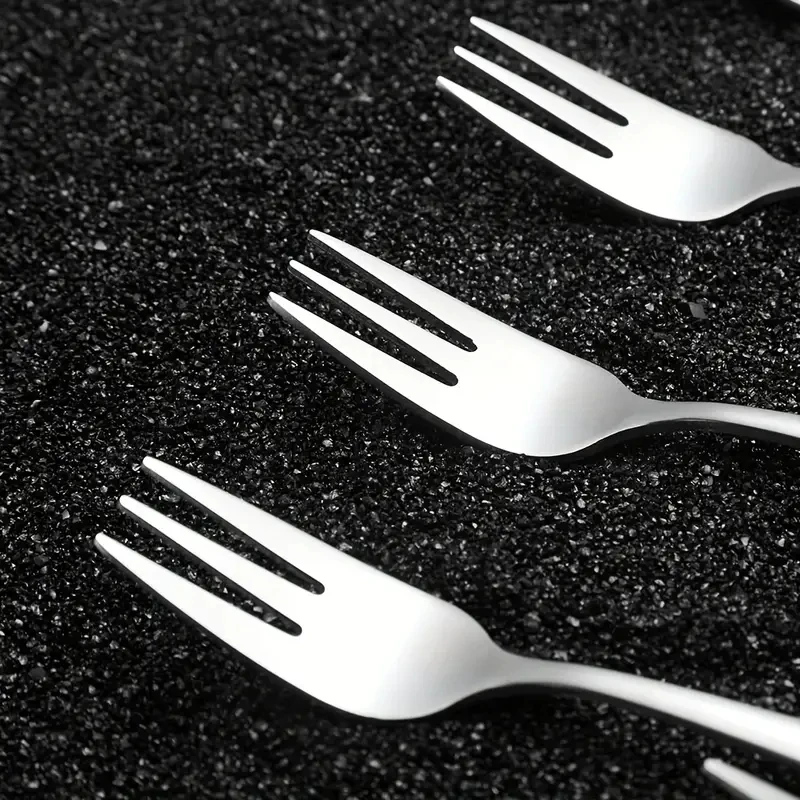 12pcs Stainless Stee Fruit Forks Dessert Forks Mirror Polished Dishwasher Safe Use For Home Kitchen Restaurant(5.4in)