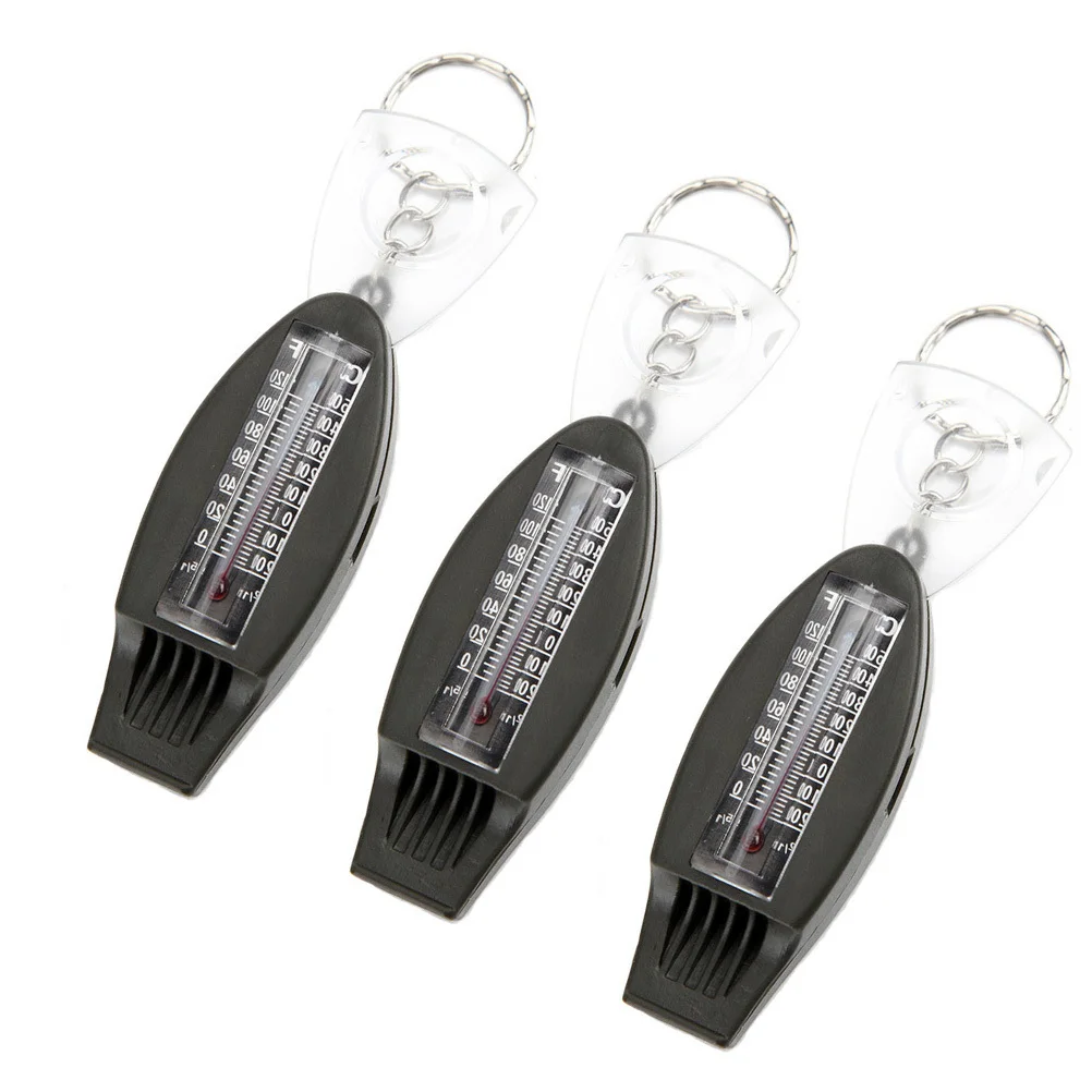 3 قطعة صفارات بقاء محمولة متعددة الوظائف في حالات الطوارئ والمشي لمسافات طويلة والتخييم والتسلق بصوت عال مادة ABS متينة